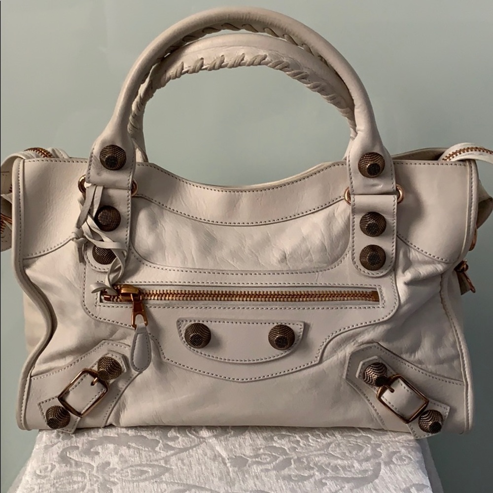 **~SOLD~** BALENCIAGA Giant 21 Rose Gold Part Time Off White